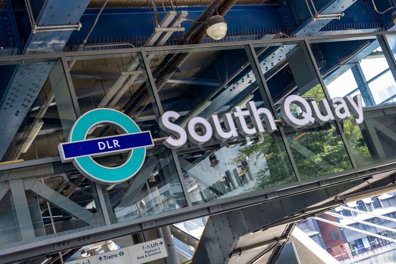 South Quay DLR station near Hampton Tower, Canary Wharf