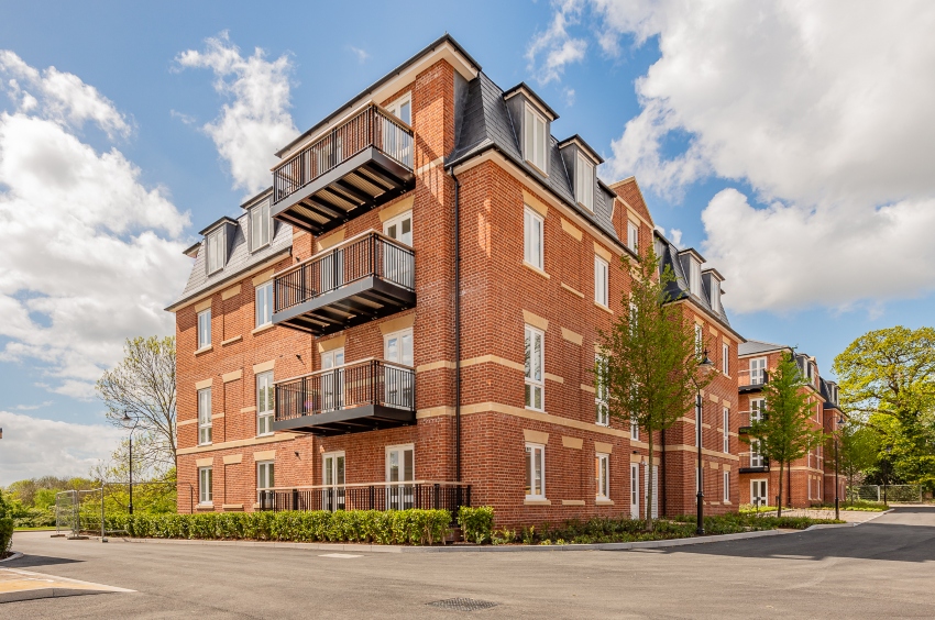 An exterior image of the new Shared Ownership homes at Trent Park, in Enfield North London.