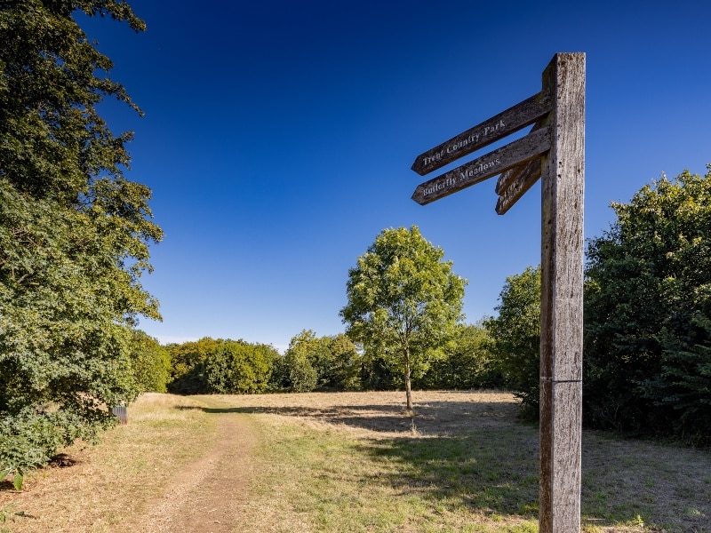 Photo of signposts in Trent Park