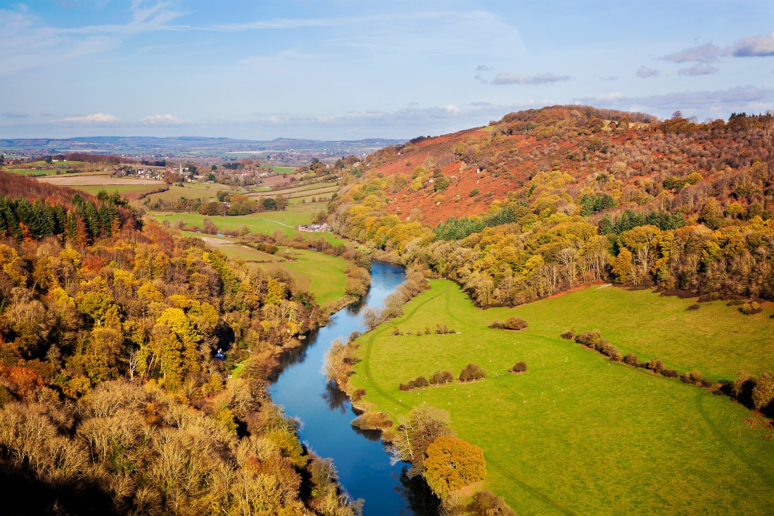 River Wye at Symons Yat, Herefordshire, Midlands, England, UK