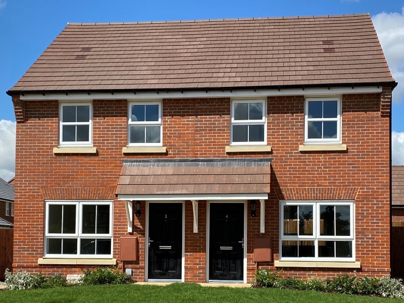 Exterior photo of a two bedroom house that represents a similar style to the specifications at Eaton Leys Buckinghamshire
