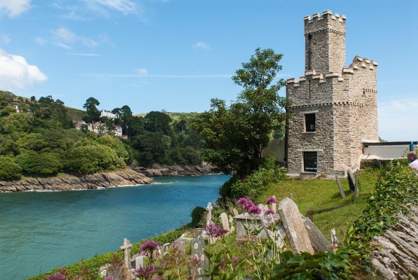 View of Dartmouth Castle and the River Dart, adjacent to the South West Coastal Path, Devon