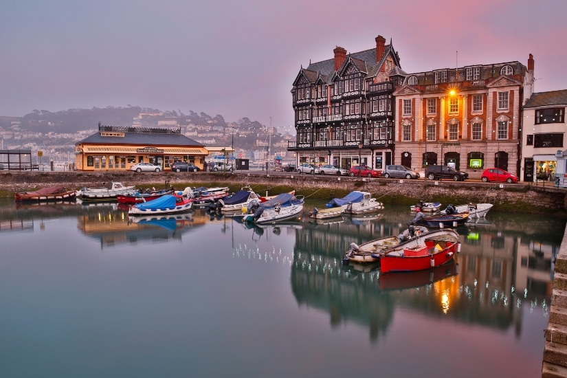 Photo of Dartmouth harbour, Devon at dusk