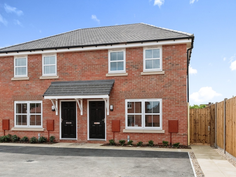 Actual exterior of plots 86 & 87 Three Bed Houses at Old Stowmarket Road