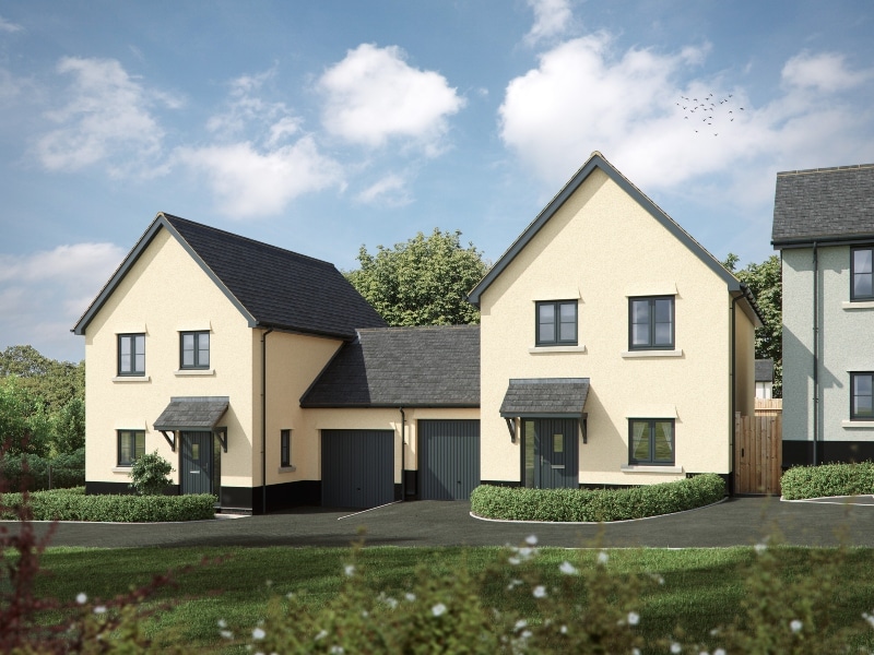 CGI image of 3 Bedroom Shared Ownership house at Little Cotton Farm, Dartmouth, Devon.