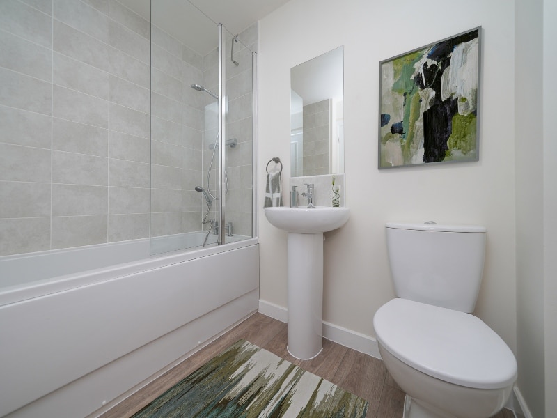Bathroom CGI representation taken in a Two Bed shared ownership house from Legal & General Affordable Homes