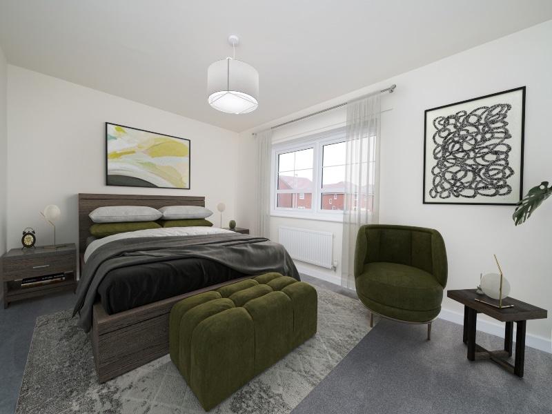 Bedroom CGI representation taken in a Two Bed shared ownership house from Legal & General Affordable Homes