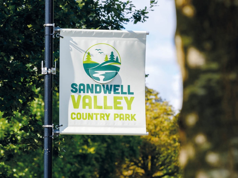 Photo of a sign at Sandwell Valley Country Park