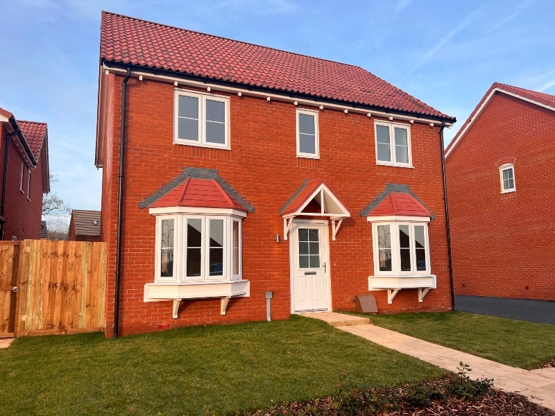 Front exterior shot of a Four bed Shared ownership House at Broadland Fields, Norwich, from Legal and General Affordable Homes