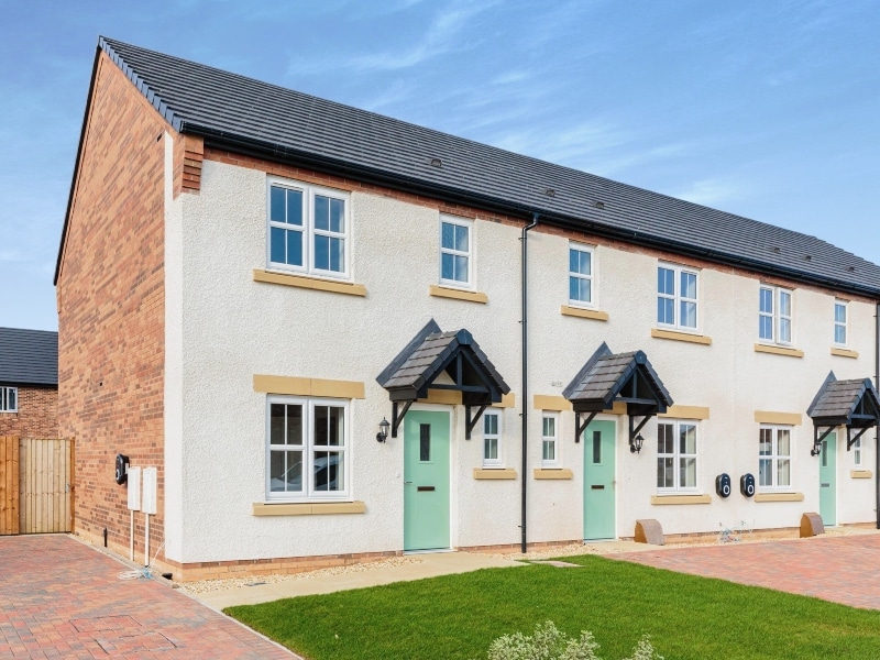 Exterior view of Three Bedroom Shared Ownership homes at Carelton Grange