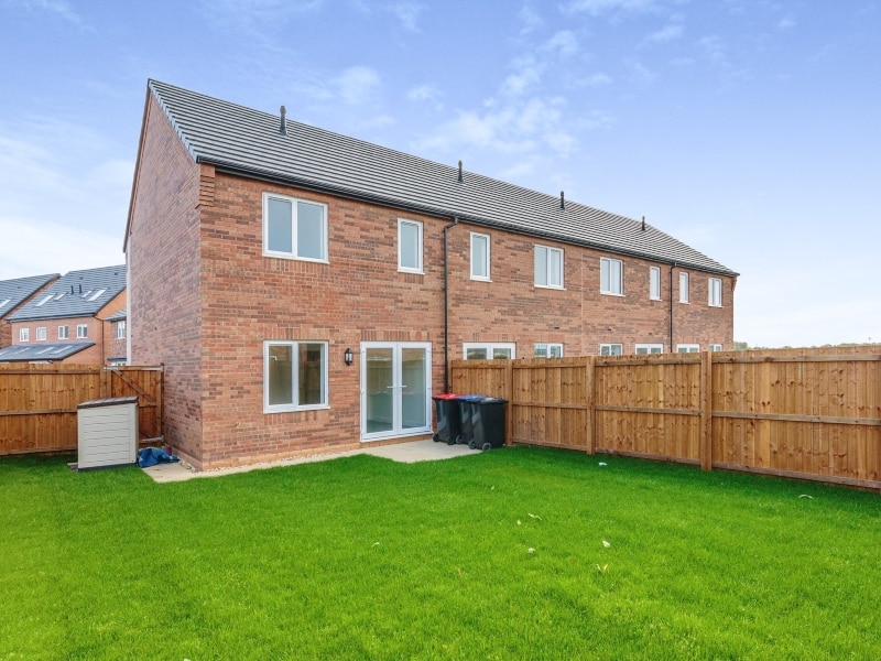 Rear garden view of Three Bedroom Shared Ownership homes at Carelton Grange
