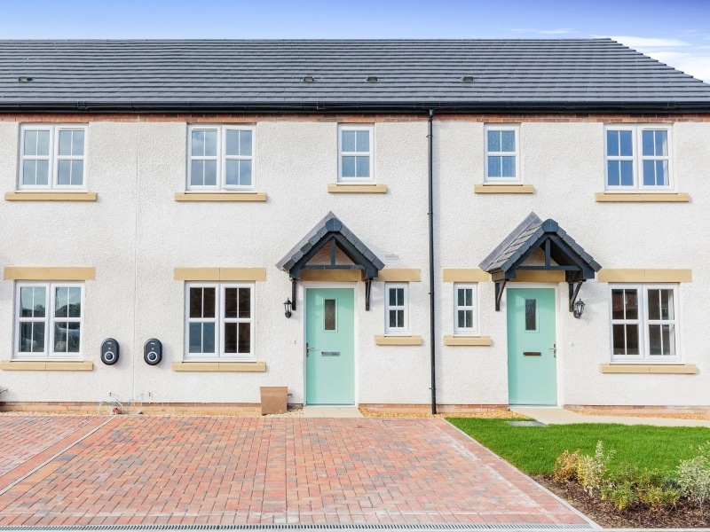 Exterior view of Three Bedroom Shared Ownership homes at Carelton Grange