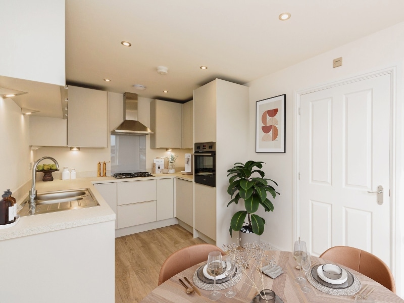 Kitchen area CGI at Carleton Grange, Pouleton-Le-Fylde, Lancashire