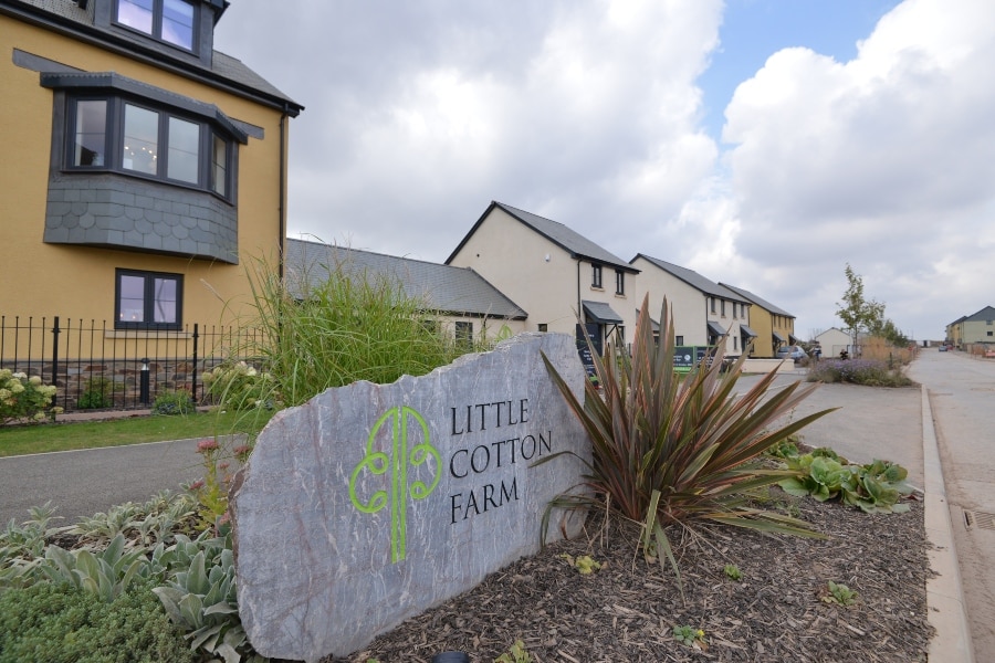Photo of site signage at Little Cotton Farm, Dartmouth.