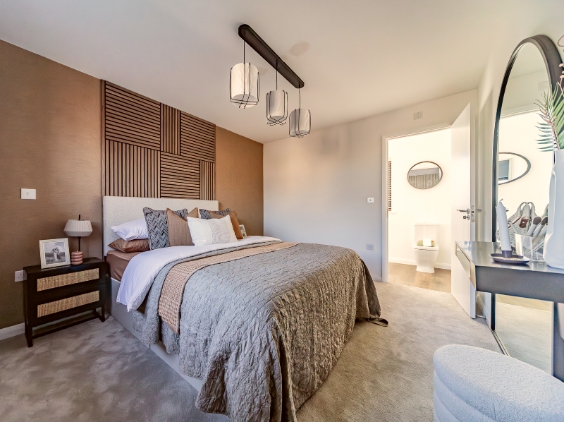 Interior view of the showhome main bedroom at Carter Meadows, .Latchingdon
