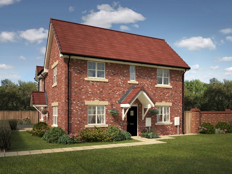 CGI exterior for plot 120, Sandpiper Grange, a collection of new 2 & 3 bedroom Shared Ownership houses in Cottam, Lancashire from Legal & General Affordable Homes.
