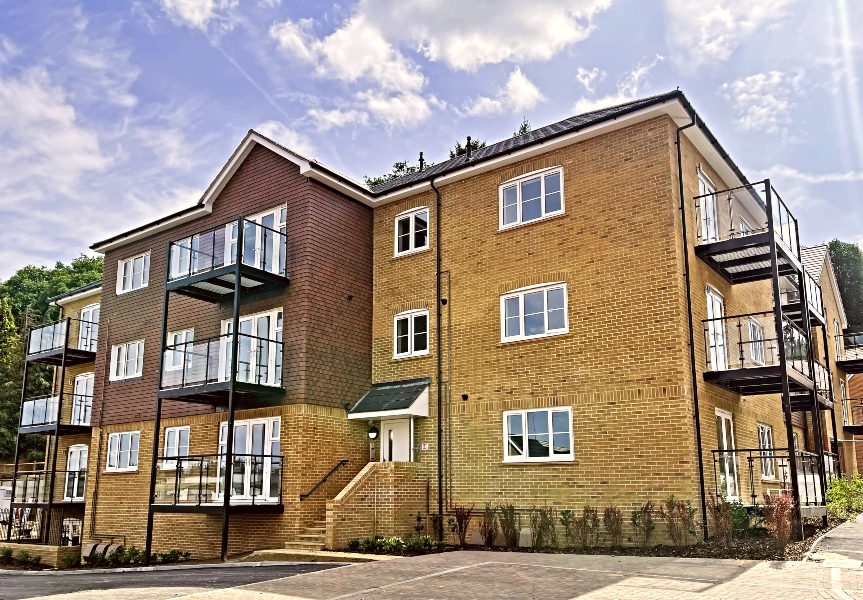 Exterior of the Pennicott Place Shared Ownership Apartments, Godalming, from Legal general Affordable Homes