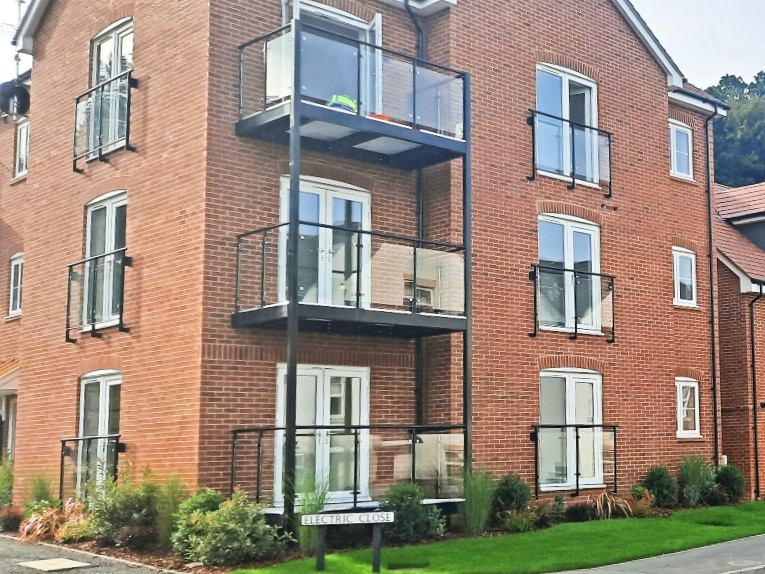 Exterior of the Pennicott Place Shared Ownership Apartments, Godalming, from Legal general Affordable Homes