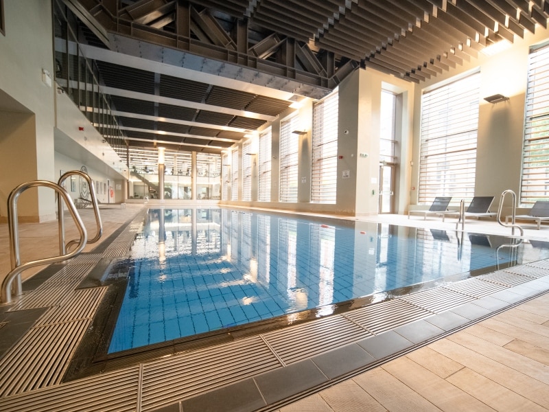 Residents swimming pool in The Clubhouse at East River Wharf