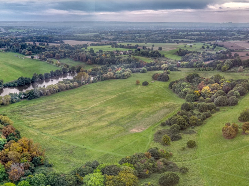 Aerial view of South Weald Park, Essex