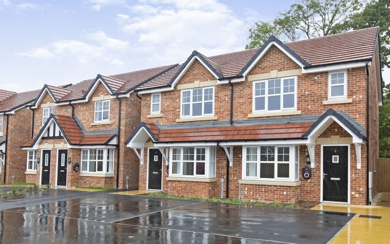 Exterior photo of Three bed houses at Sandpiper Grange, a collection of new 2 & 3 bedroom Shared Ownership houses in Cottam, Lancashire from Legal & General Affordable Homes.