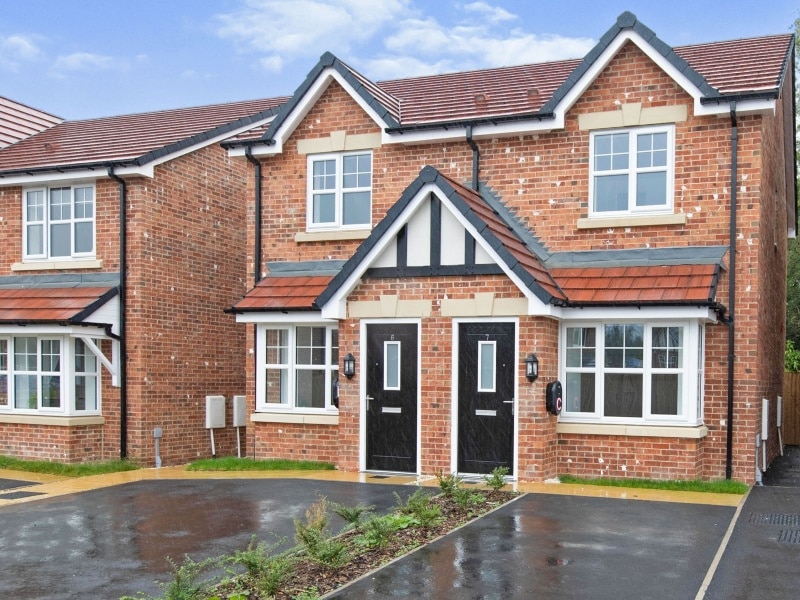 Exterior photo of Two bed houses at Sandpiper Grange, a collection of new 2 & 3 bedroom Shared Ownership houses in Cottam, Lancashire from Legal & General Affordable Homes.