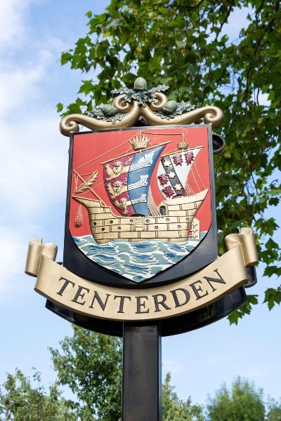 Photo of the Tenterden village sign, High Street, Tenterden
