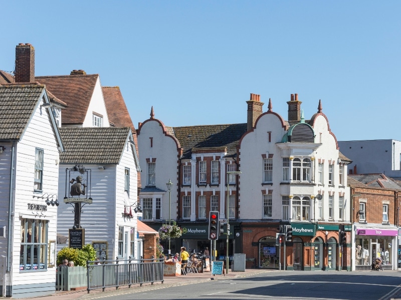 Photo of shops and buildings in Horley Town Centre