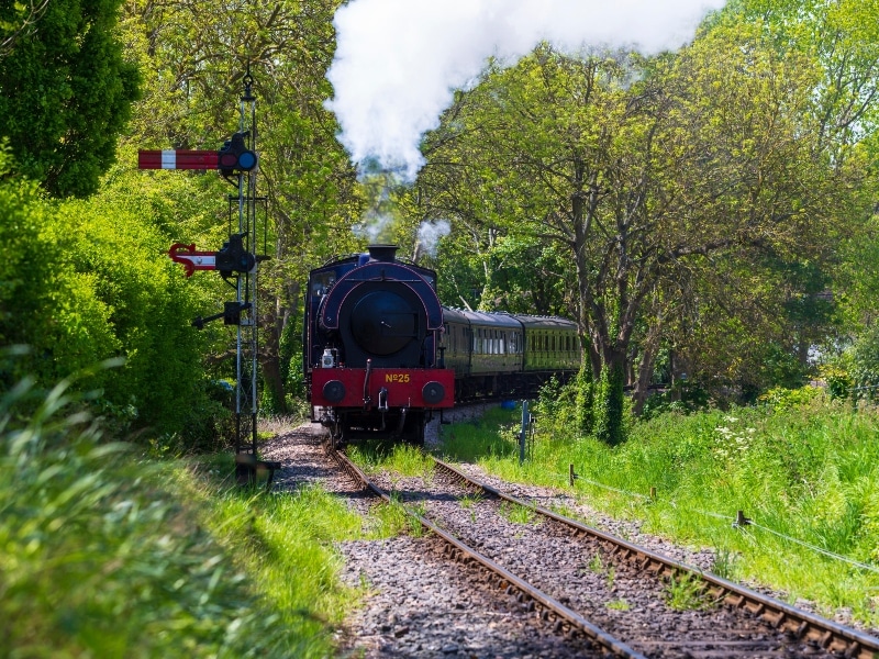 Photo of a Kent and East Sussex Railway steam train, KESR, Tenterden