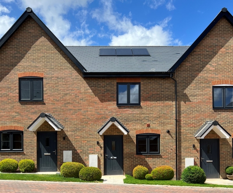 Exterior photo of plots 14,15 & 16, Two Bed Houses at The Pippins, Hamstreet