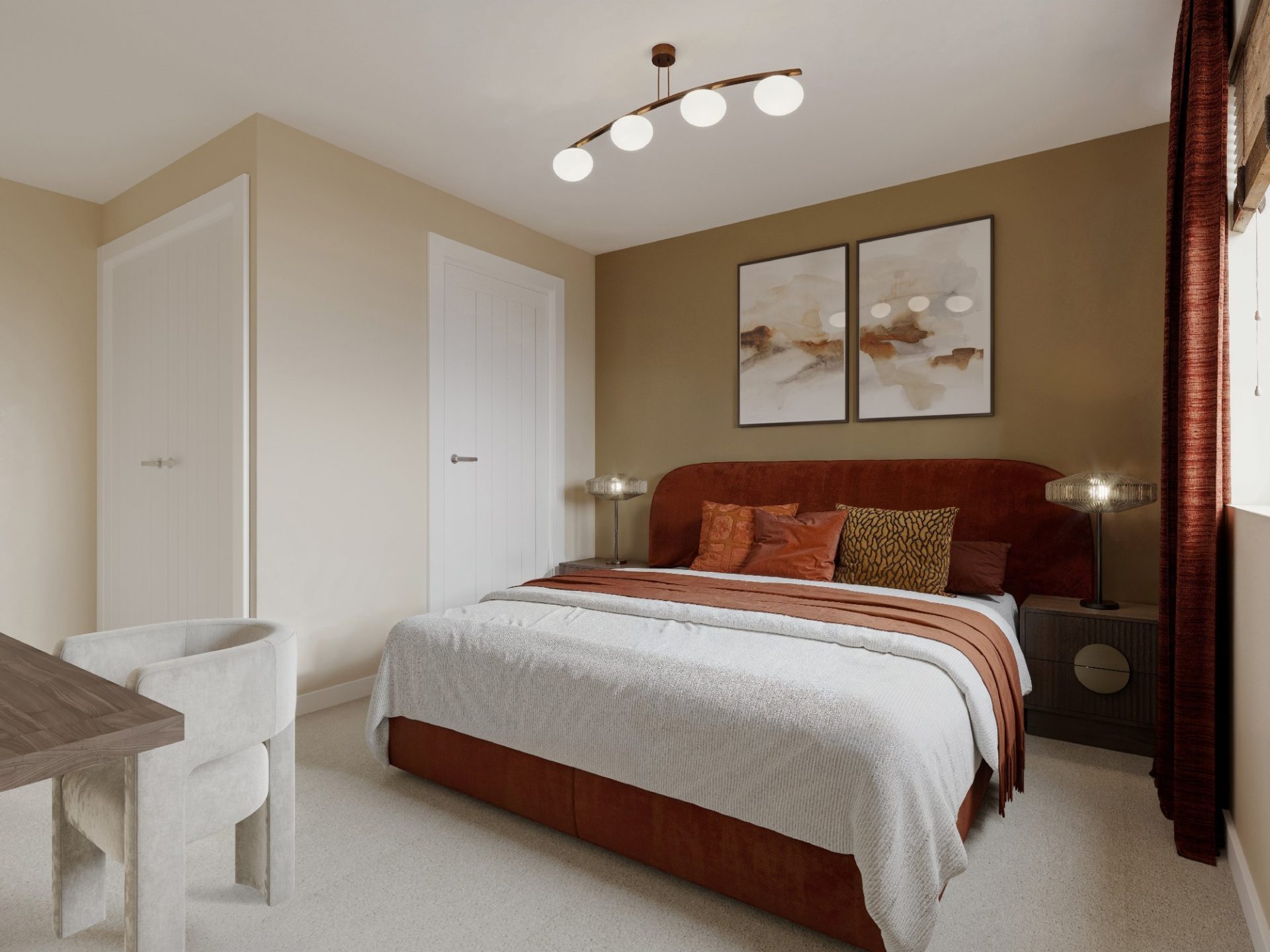 Bedroom of 3 bed house at Hart Grove