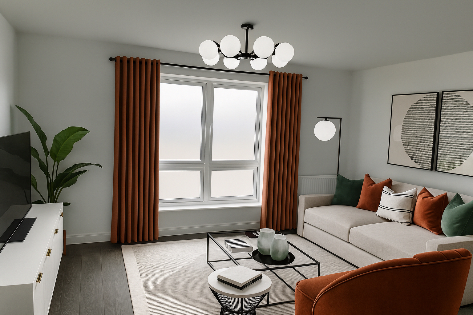 Living room at Clarence Place