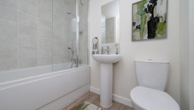 Bathroom CGI representation taken in a Two Bed shared ownership house from Legal & General Affordable Homes