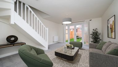 Lounge area CGI representation taken in a Two Bed shared ownership house from Legal & General Affordable Homes