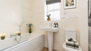 Bathroom CGI at Carleton Grange, Pouleton-Le-Fylde, Lancashire