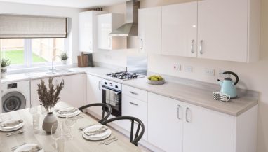 The kitchen photo is a CGI dressed representation taken in an actual Three Bedroom House at Rogerson Gardens, Whittingham