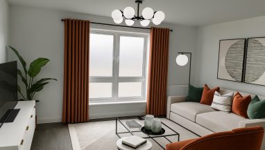 Living room at Clarence Place