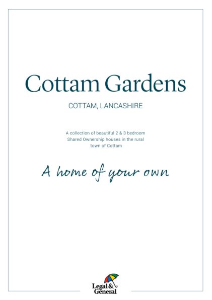 Cottam Gardens Brochure Cover
