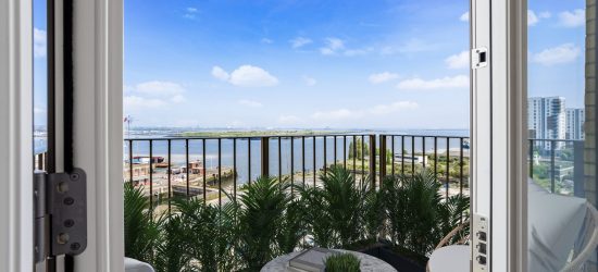 Balcony overlooking the River Medway