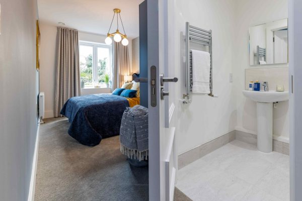 Master bedroom with ensuite bathroom at Trent Park, Enfield