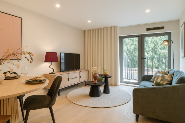 CGI rendition of a quirky lamp at our East River Wharf homes