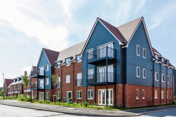 Exterior view of a 3 floor Apartment building at Kilnwood Vale