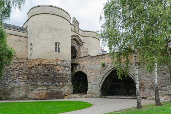 Nottingham's castle, England, UK in Cloudy day.