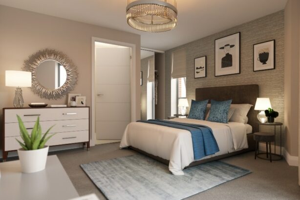 Photo of a CGI representative bedroom at Albion Yard Redhill Surrey