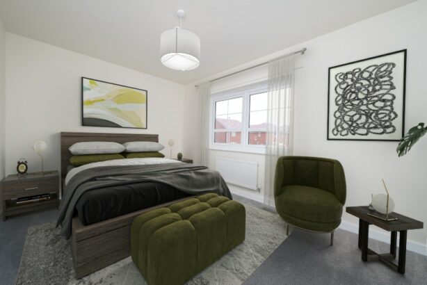 Bedroom CGI representation taken in a Two Bed shared ownership house from Legal & General Affordable Homes