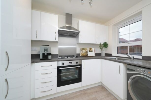 Kitchen CGI representation taken in a Two Bed shared ownership house from Legal & General Affordable Homes