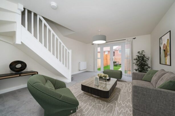 Lounge area CGI representation taken in a Two Bed shared ownership house from Legal & General Affordable Homes