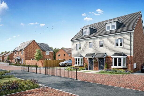 Photo of an exterior CGI representation of a street scene at The Junction