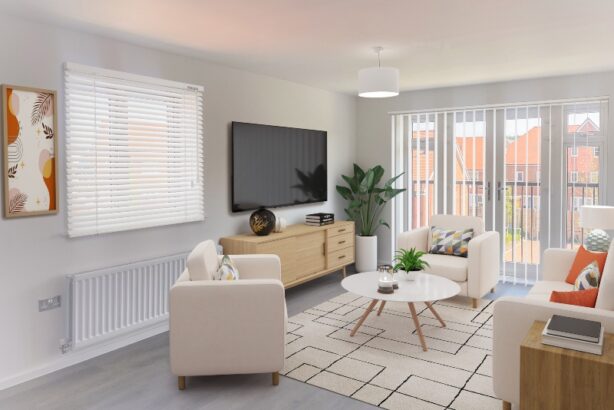 CGI lounge representation of a similar style specification to homes at Westvale Park