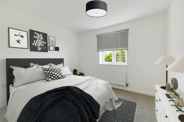 CGI bedroom image does not depict the actual development but represents a similar style to the specification at Westvale Park